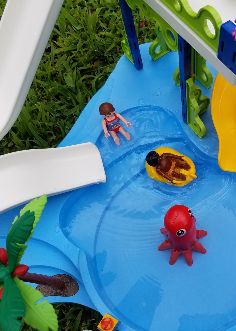 playmobil water park with slides