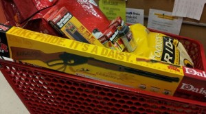 Tractor Supply Shopping Cart with Daisy Red Ryder