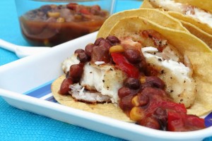 Tex-Mex Skillet Tilapia Tacos #Recipe
