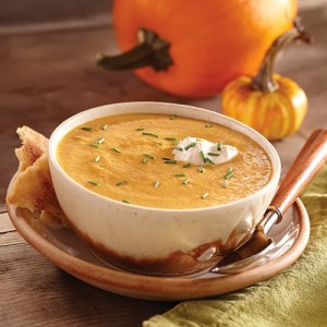 Pumpkin Soup with Spiced Whipped Cream #Recipe