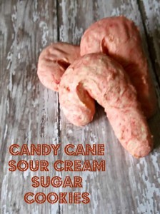 Easy-to-Make and Bake Candy Cane Sour Cream Sugar Cookies #Recipe