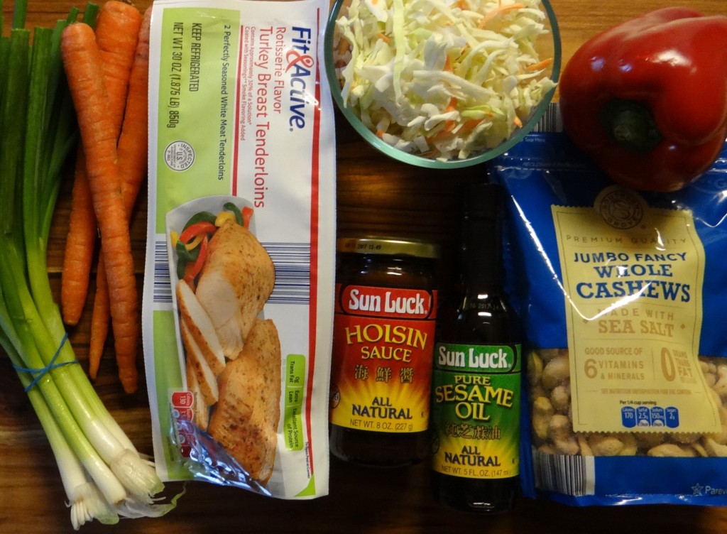 Ingredients for Asian Cashew Chicken Salad