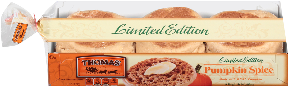 Thomas' Limited Edition Pumpkin Spice English Muffins 