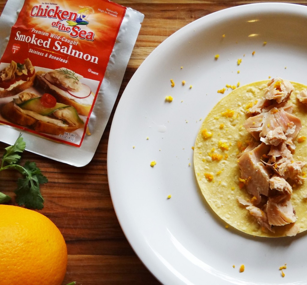 Smoked Salmon Tacos with Mango Orange Salsa #NationalSalmonDay
