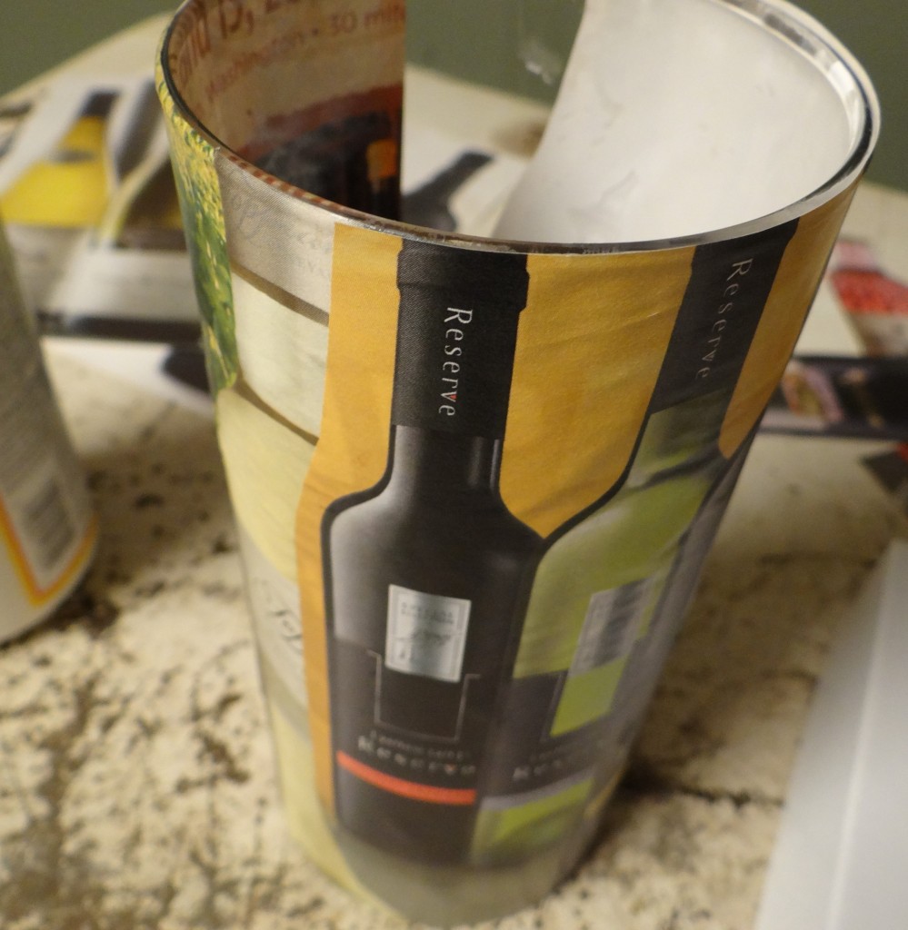 DIY Mod Podge Wine Vase Tutorial
