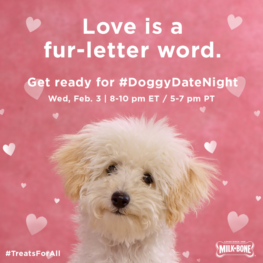 Pups and Kisses! You're invited to a #DoggyDateNight Twitter Party on Feb. 3