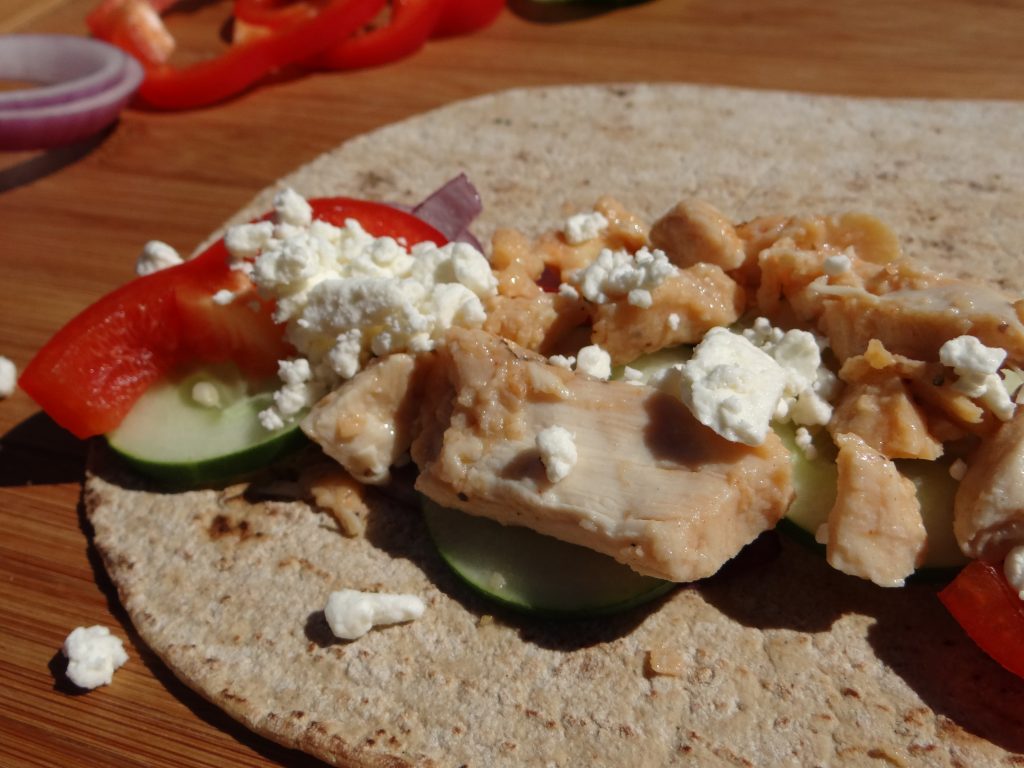 Grilled Chicken and Feta Greek Wrap