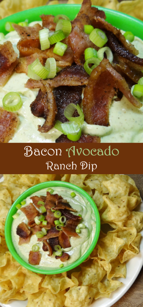 Bacon Avocado Ranch Dip #fanfoodleague #AD