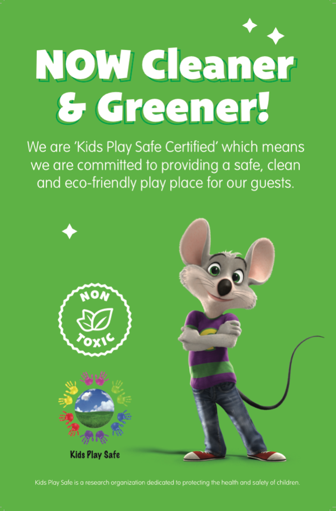 Chuck E. Cheese's Goes Green with Kids Play Safe (and a Giveaway!)