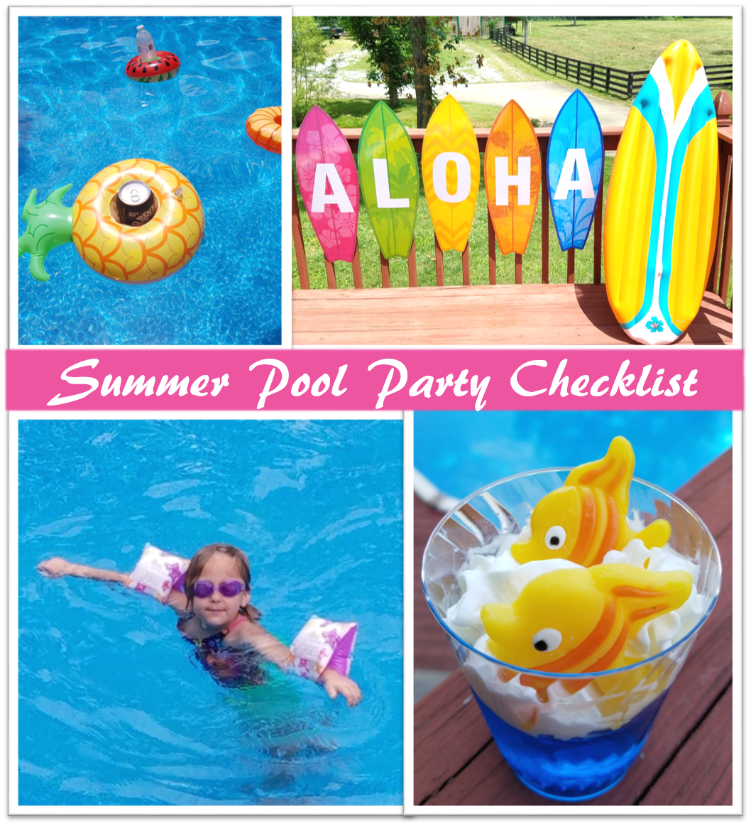 Summer Pool Party Checklist Rural Mom