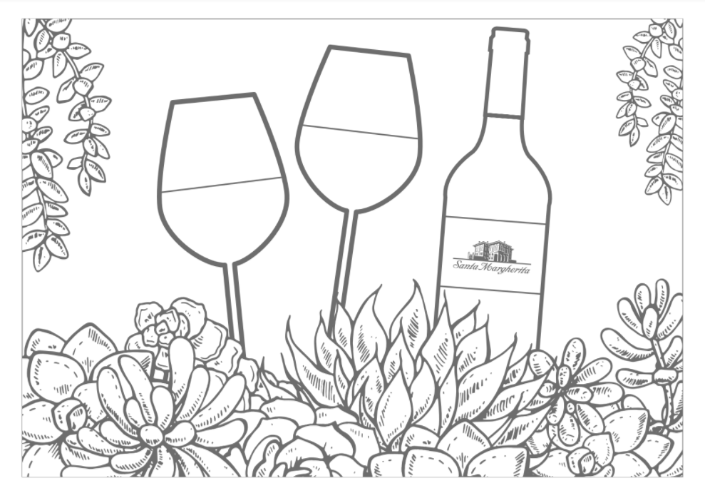 Celebrate National Coloring Book Day with Wine Coloring