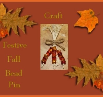festive fall bead pin craft