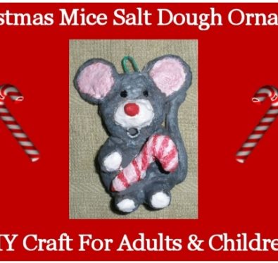 Christmas Mice Salt Dough Ornaments DIY Craft