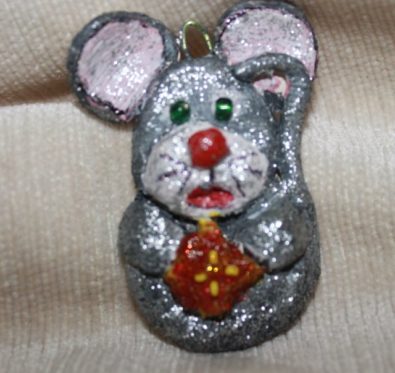 Air Dry Clay Christmas Ornament DIY Mouse