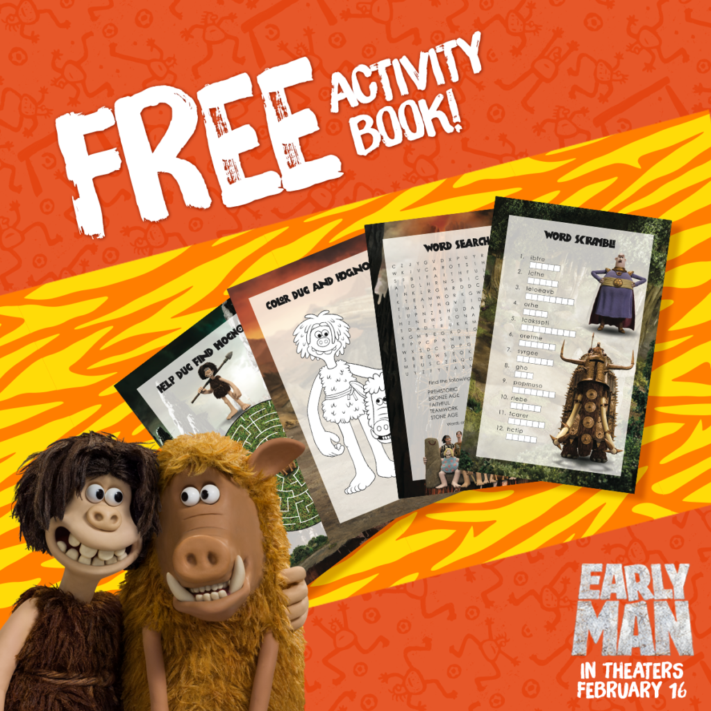 EARLY MAN Free Activity Book (and a Giveaway!)