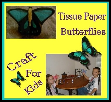Tissue Paper Butterfly Craft