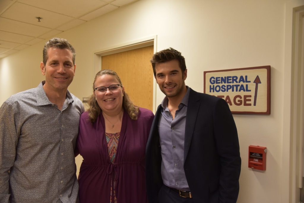 On the set of General Hospital with Frank Valentini and Joshua Swickard