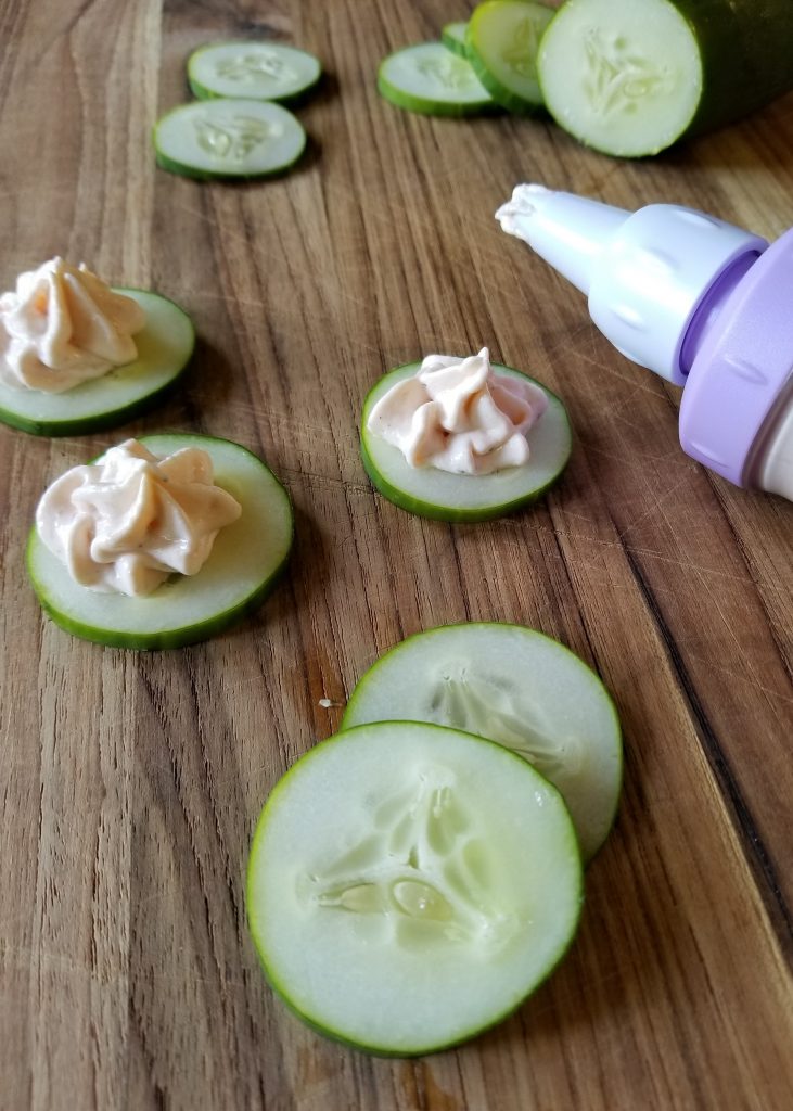 Quick and Easy Cucumber Bites with Salmon Mousse
