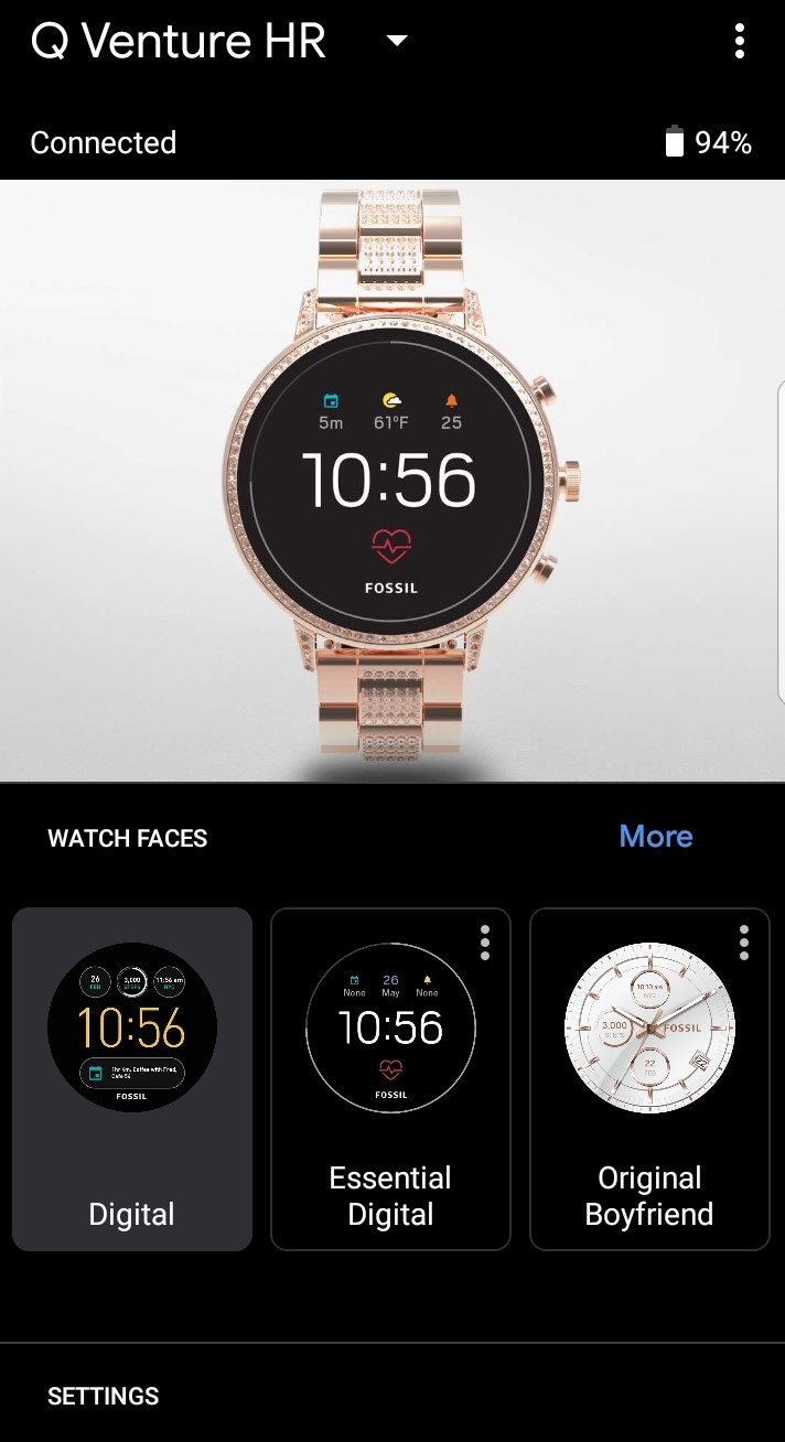 Q venture watch store faces