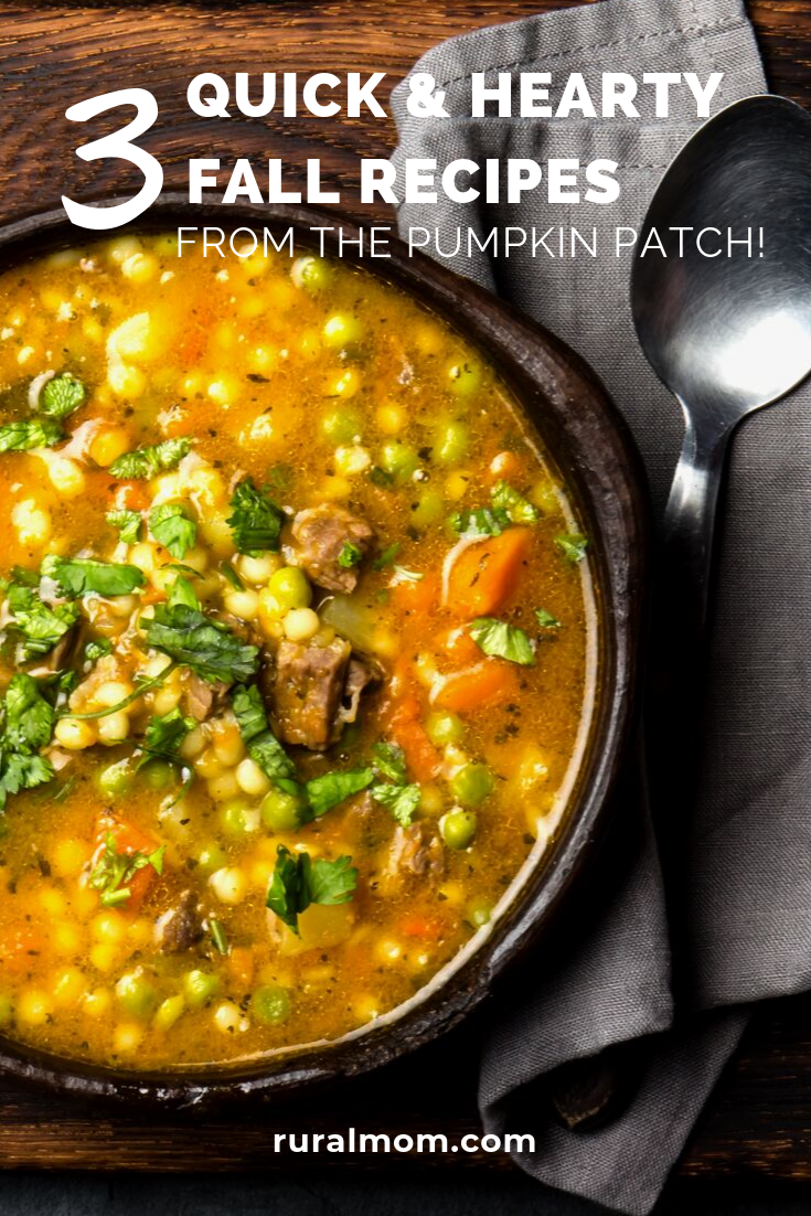 3 Quick and Hearty Fall Recipes from the Pumpkin Patch!