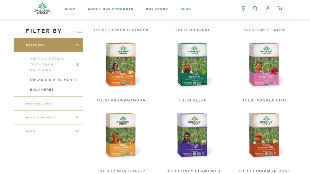 Organic India Website