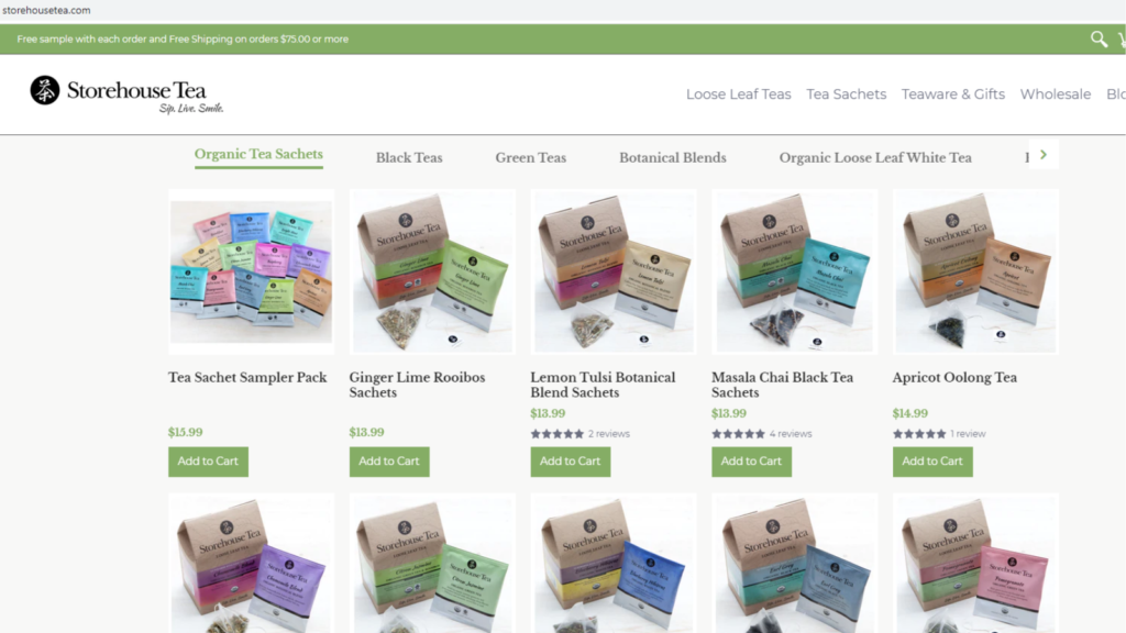 Storehouse Tea Website