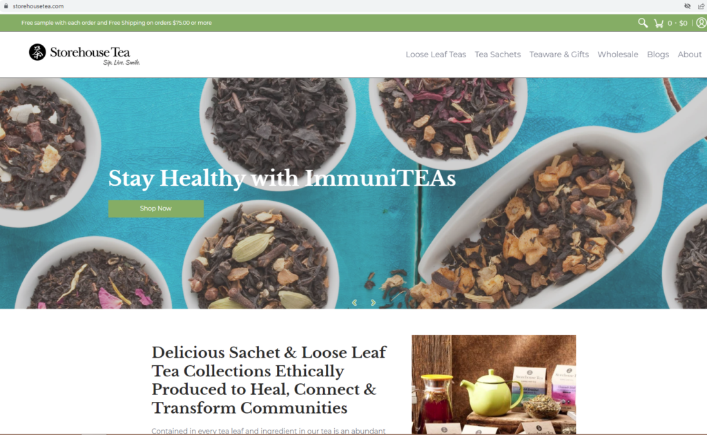 Storehouse Tea Website